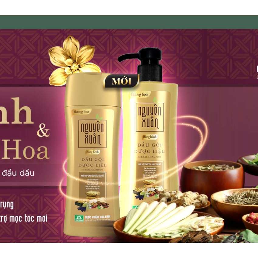 Dầu Gội Dược Liệu Nguyên Xuân Bồng Bềnh+hương nước hoa)