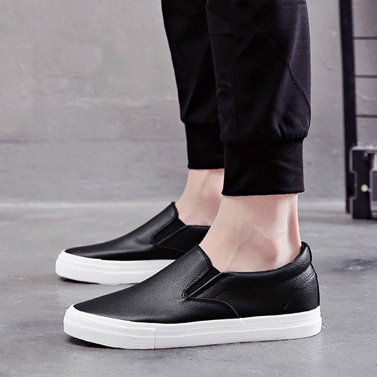 Slip on da nam nữ - Giày lười da nam nữ - Da PU màu trắng và đen - Hàng fullbox, fulltag - Mã SP A568/B257
