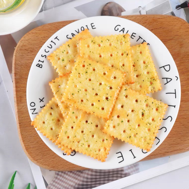 Bánh quy lạt ăn kiêng soda Wingoo Đài Loan 328g vị hạt chia, yến mạch &amp; rong biển - bánh nhạt cho người tiểu đường