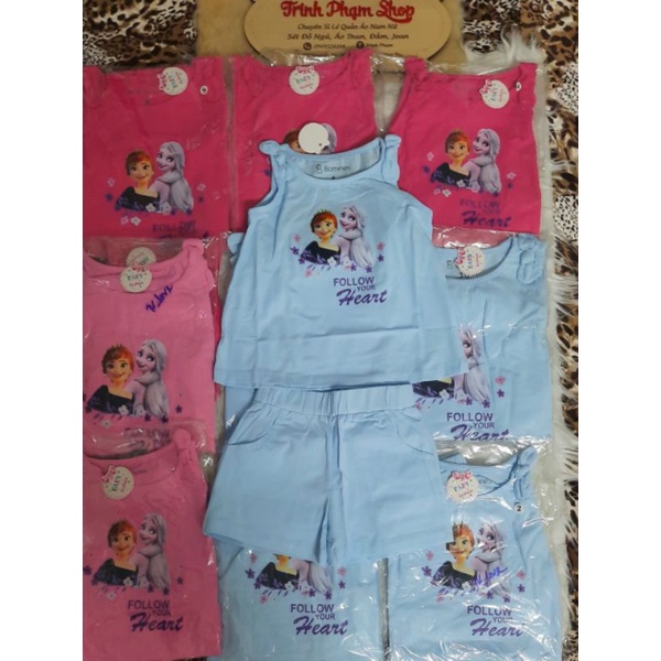☀️ bộ Elsa quần Đùi Tay cánh Cho Bé gái chất cotton chính phẩm cao cấp