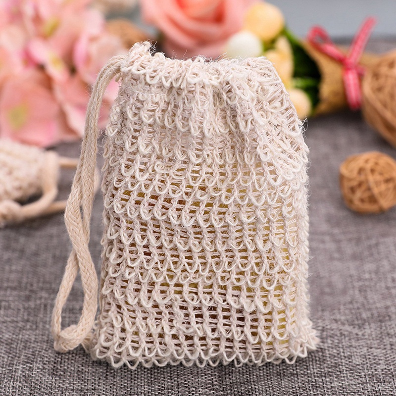 Set 25 Túi Đựng Xà Phòng Tắm Bằng Sợi Sisal Tự Nhiên
