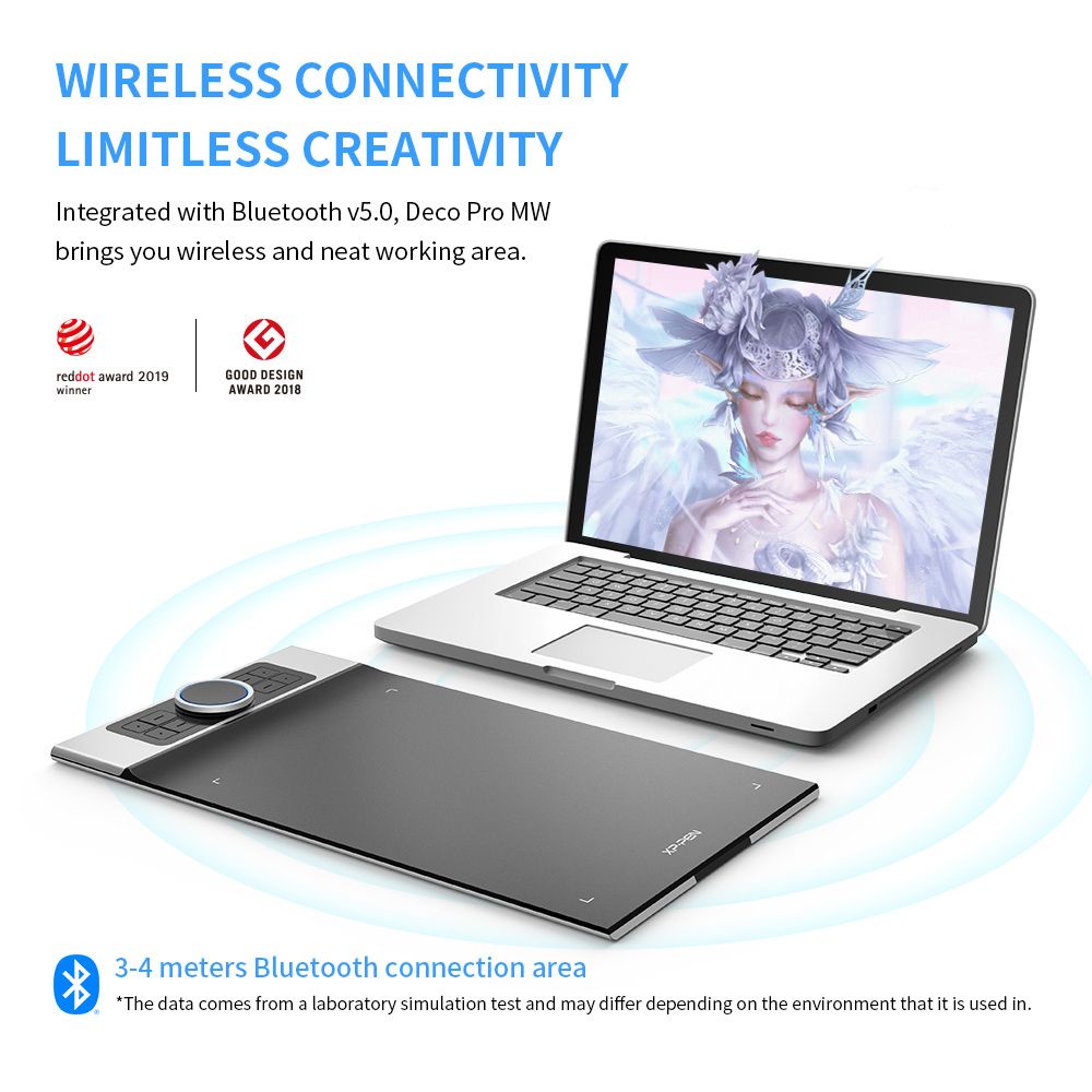 Bảng Vẽ Điện Tử XP-PEN DECO PRO MEDIUM WIRELESS  Kết Nối IOS, ANDROID