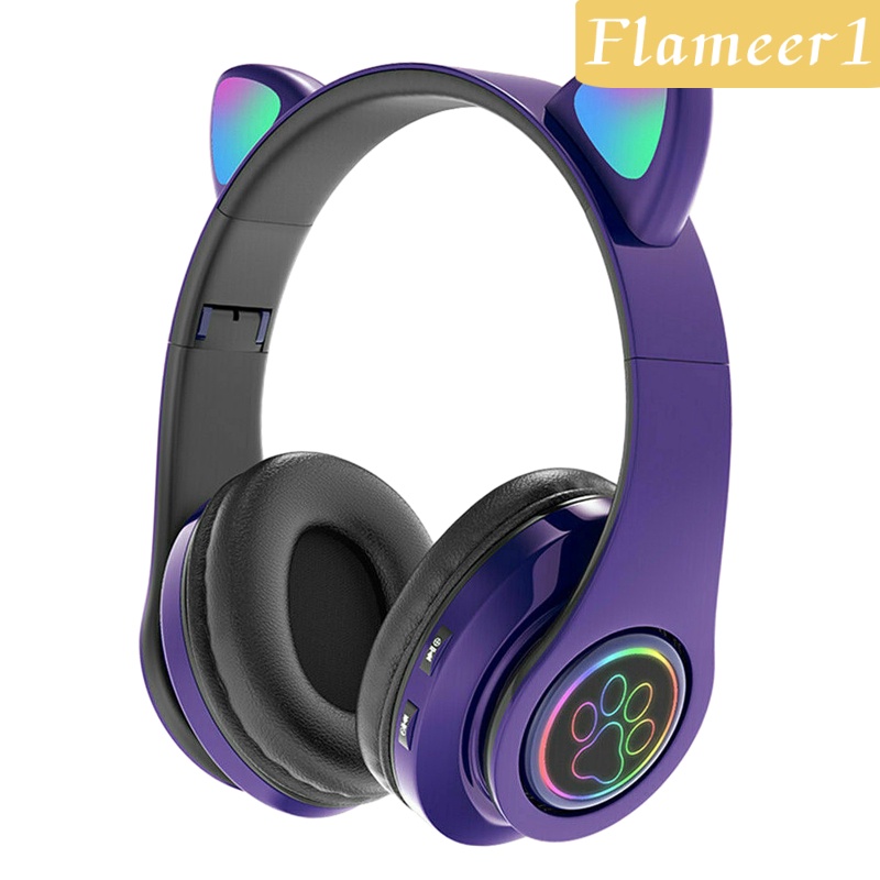 Tai Nghe Bluetooth 5.0 Không Dây Thiết Kế Hình Tai Mèo Dễ Thương