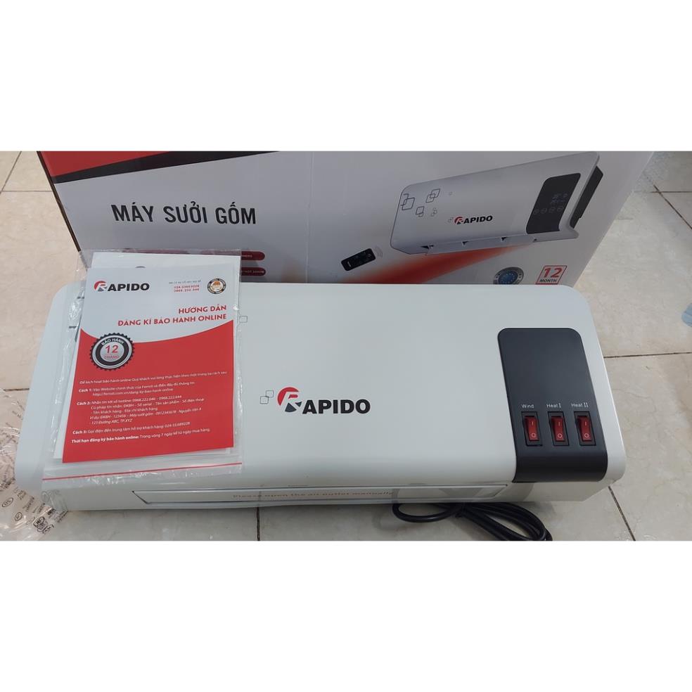 Máy sưởi gốm RAPIDO cảm ứng RCH2000D Điều khiển điện tử, điều khiển từ xa BH chính hãng 12 tháng