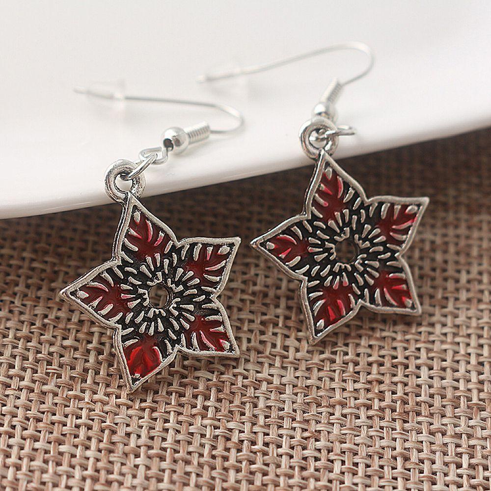 Khuyên Tai Hợp Kim Kẹp Bảng Chữ Cái Stranger Things Độc Đáo Cho Nam