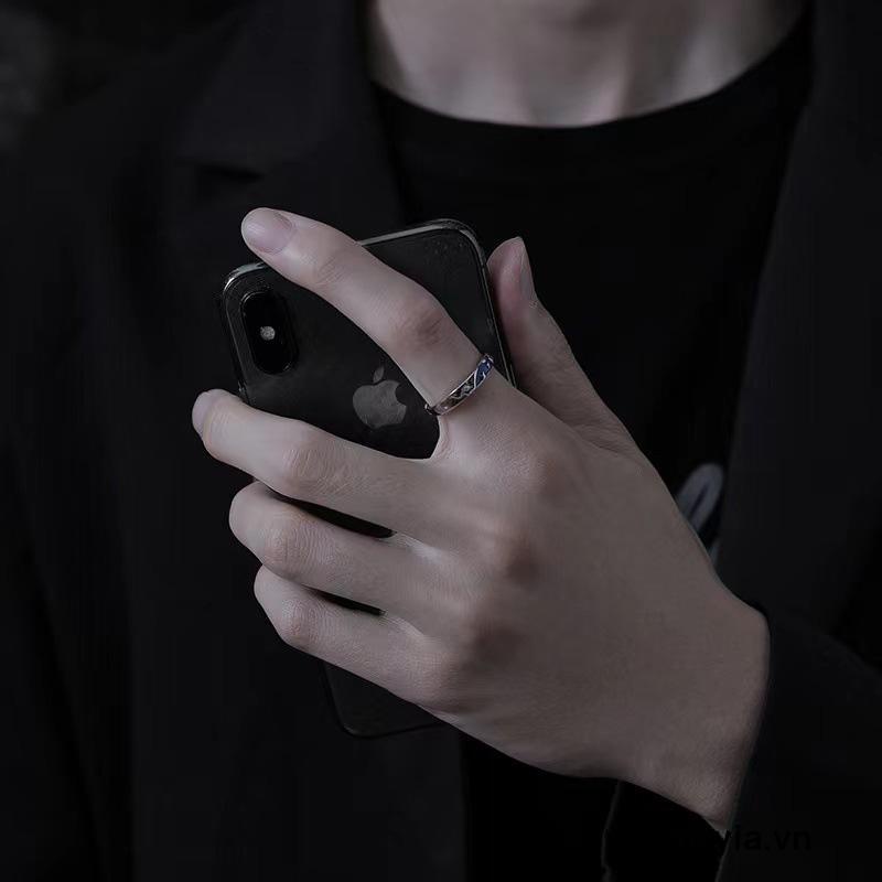 Nhẫn Cao Su Dạng Mở Hình Ngôi Sao Thời Trang Tươi Mới Cho Nam