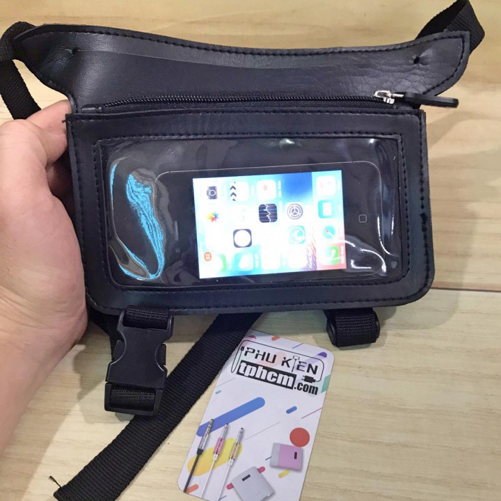 Túi đựng Điện thoại 5.5 inch treo Ghi đông Xe máy Cho Shiper Giao Hàng, Chở Khách