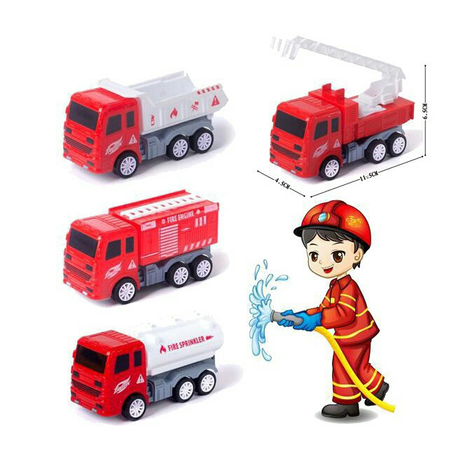 Bộ đồ chơi 4 ô tô cứu hỏa