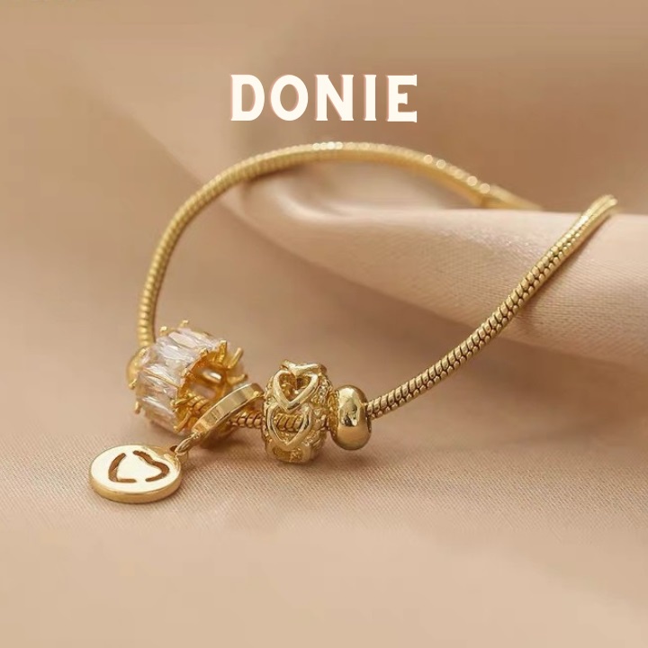 Vòng Tay Nữ, Lắc Tay Nữ Hạt Charm Trái Tim Dây Rút Dễ Điều Chỉnh Độ Rộng. | BigBuy360 - bigbuy360.vn