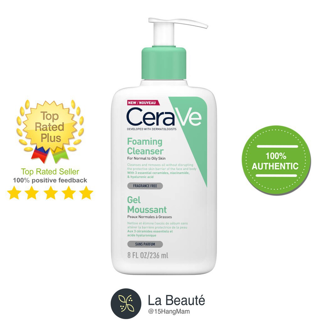 [MỚI VỀ] CeraVe Foaming Cleanser - Sữa Rửa Mặt Cho Da Hỗn Hợp 236ml | BigBuy360 - bigbuy360.vn