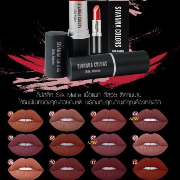 Son Lì Sivanna Color Silk Matte HF360 SIVANNA COLORS Silk Matte Lip HF360-anhduong.official.vn