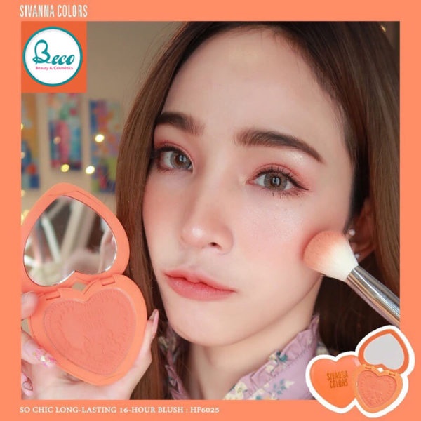 Phấn Má Hồng Sivanna Colors So Chic Long Lasting 16-hour Blush [BECO- BC1358]