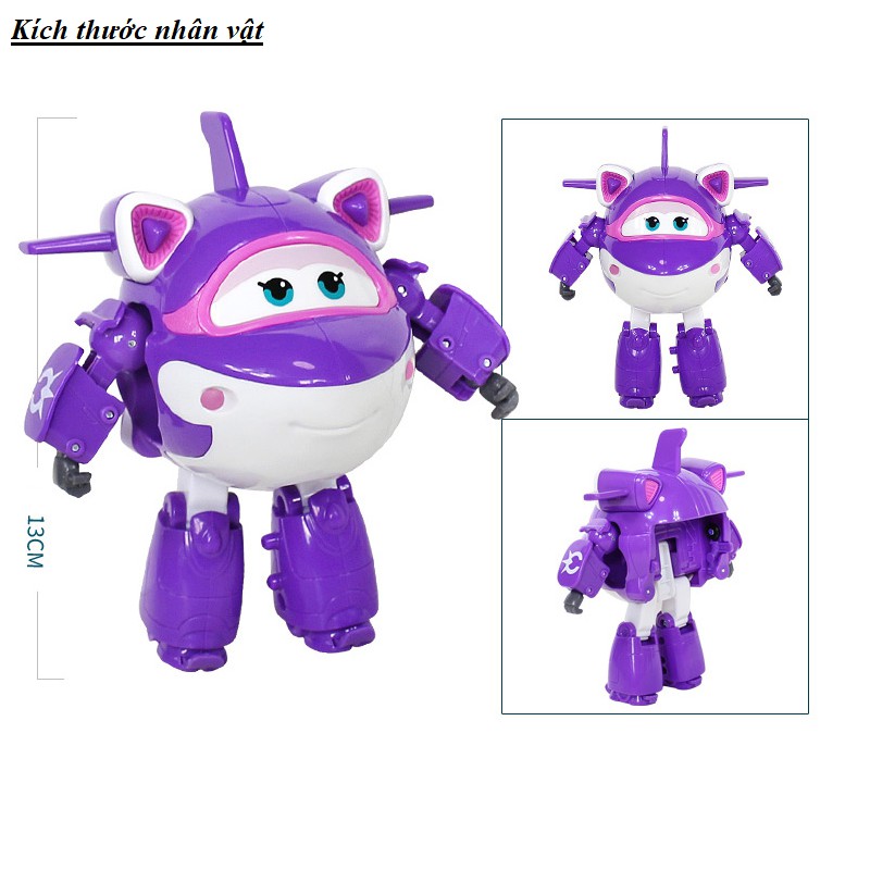 Super wings đồ chơi đội bay siêu đẳng Robot Biến Hình Cỡ Lớn nhân vật Crystal MẪU MỚI