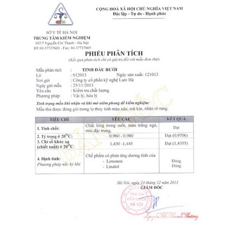 TINH DẦU HOA BƯỞI