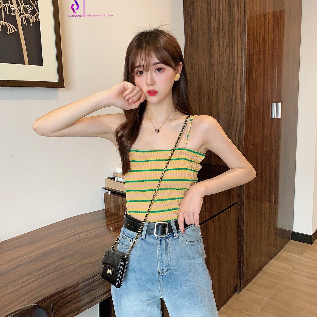 Áo croptop 2 dây VUKANO áo bra màu sắc dịu dàng cho bạn sự thoải mái ngày hè - ABL05