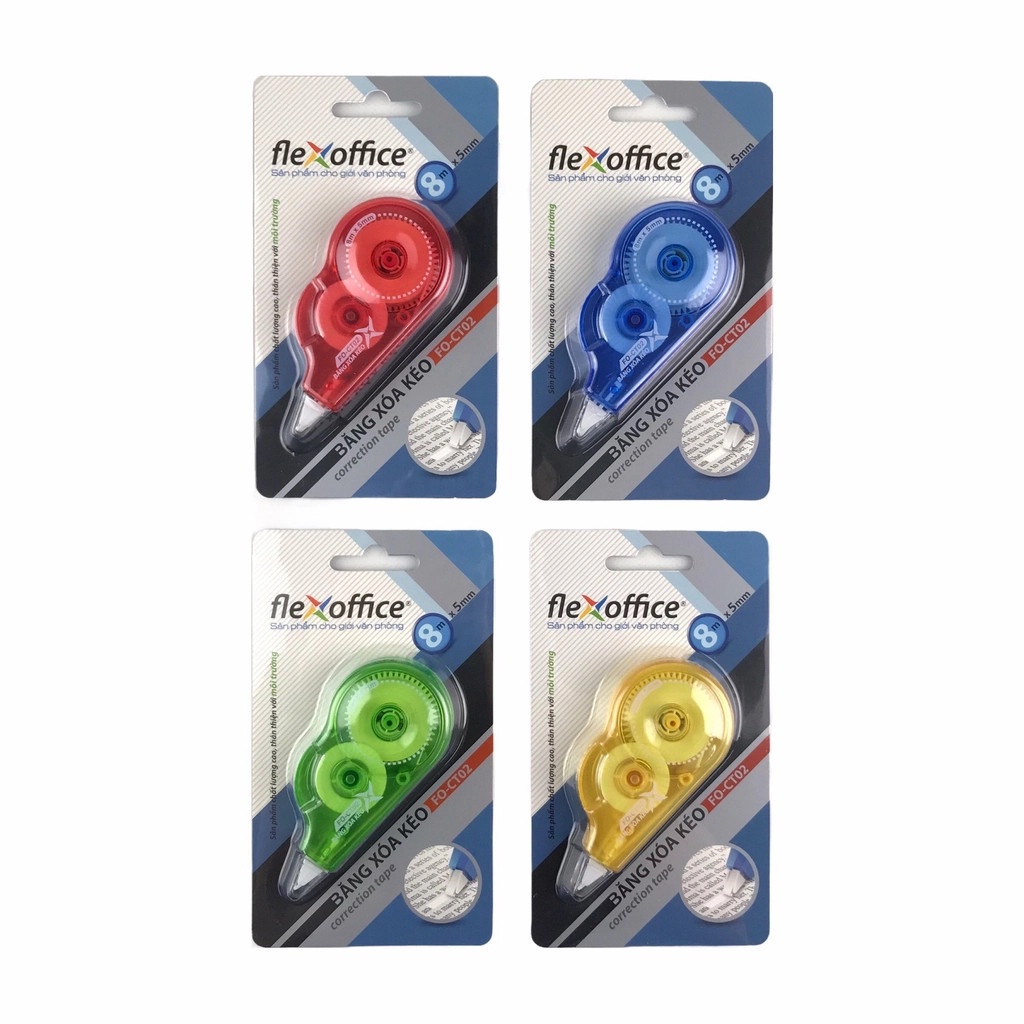 Bút xóa băng FlexOffice FO-CT-02 khô nhanh băng xóa kéo văn phòng đẹp ANKICO