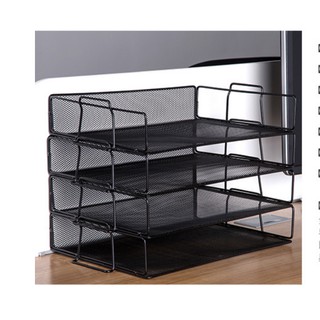 Dụng cụ văn phòng, giá để tài liệu đa năng xếp tầng kim loại bền đẹp 01
