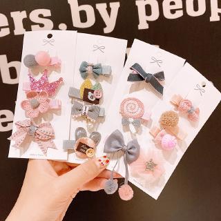 Set 3/ 4 kẹp tóc xinh xắn đáng yêu cho bé gái