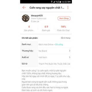 CAFE RANG XAY NGUYÊN CHẤT DÒNG ROBUSTA