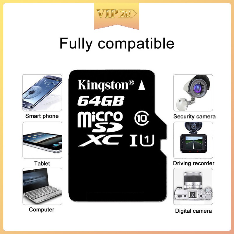 Thẻ nhớ vip2u Kingston Micro SD TF Class10 80MB / s 1-8G / 16G / 32G / 64G / 128G / 256G / 512G | BigBuy360 - bigbuy360.vn