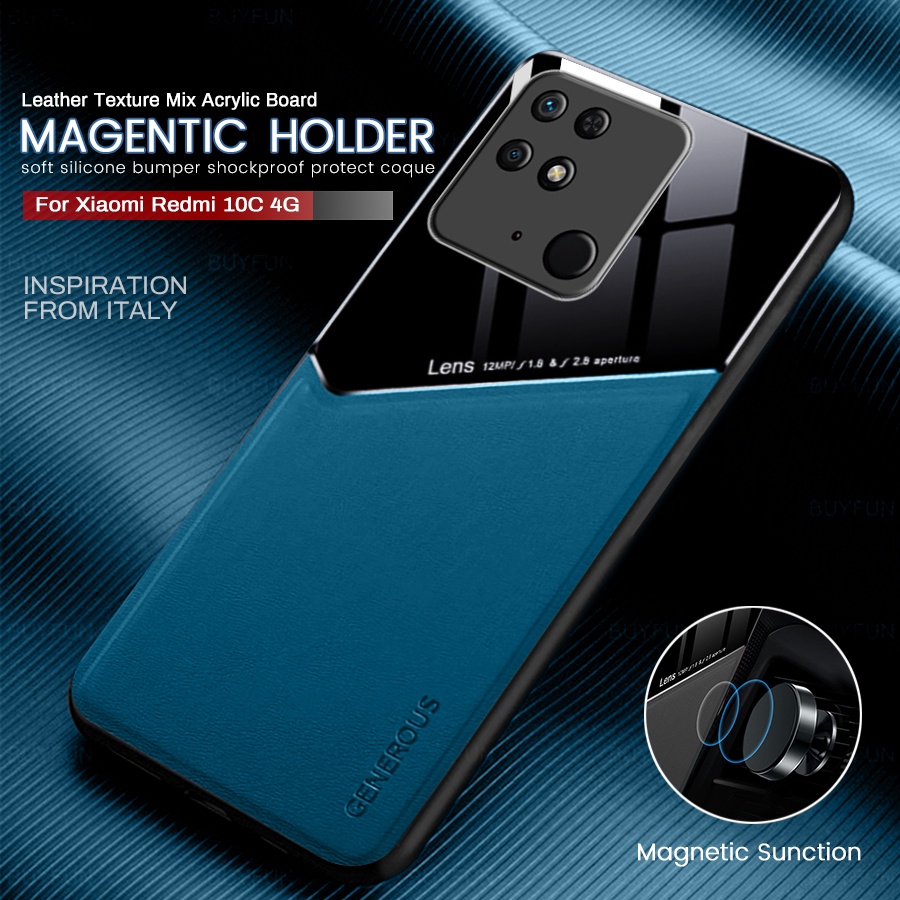 Ốp Điện Thoại Da Mềm Nam Châm Chống Sốc Dành Cho Xiaomi Redmi 10C 10 Note 11 10 10S 12 K50 Poco M3 F3 X3 GT Mix 4