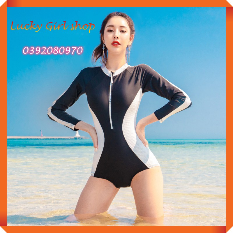 [ĐỘC ĐÁO] Bikini Bộ Bơi Đồ Bơi Một Mảnh Tay Dài/ Tay Đùi Nhú Phối Voan Nude Dọc Sườn Tạo Đường Cong Quyến Rũ Size XL