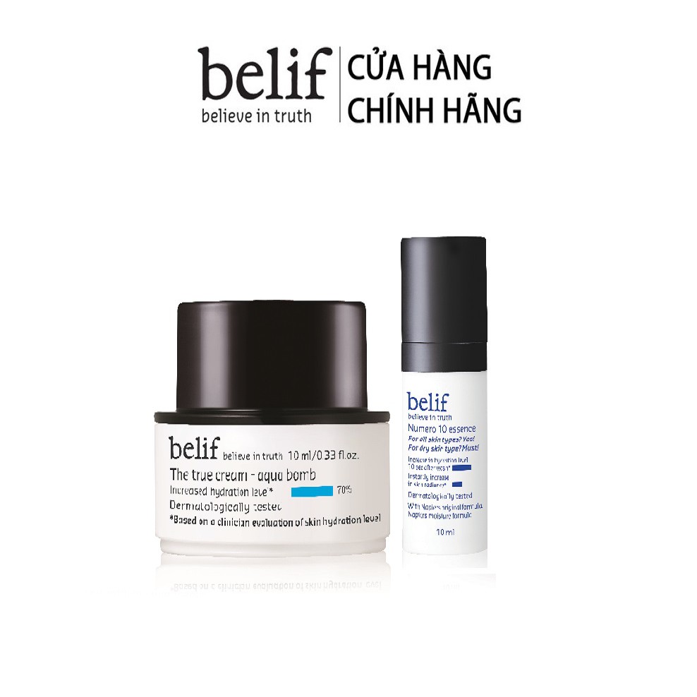 [HB Gift] Combo cấp ẩm tức thì Belif Aqua Bomb Gift Set 2pcs 20ml Gimmick