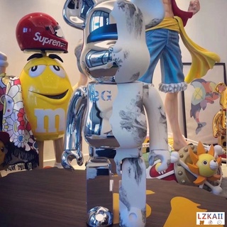 Bearbrick × hajimesorayama 2g khớp bánh răng mạ điện cao 400% 28 cm đồ chơi / đồ chơi / bộ sưu tập / quà tặng chất lượng cao