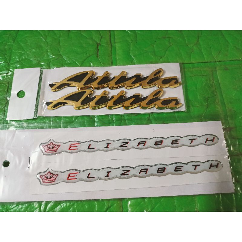 Bộ tem nổi Attila Elizabeth màu crôm vàng New