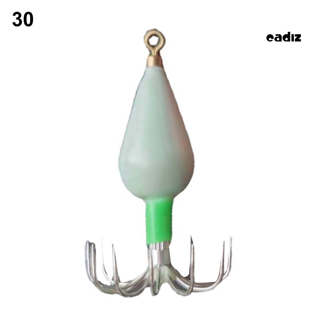 Móc Câu Cá Hình Mực Dạ Quang Siêu Nhẹ Độ Cứng Cao Bằng Kim Loại cadiz