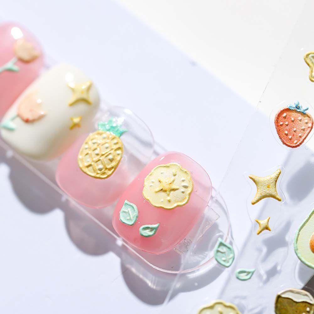 OCEANMAP Miếng Dán Trang Trí Móng Tay 5D Phong Cách Nhật Bản Dễ Thương