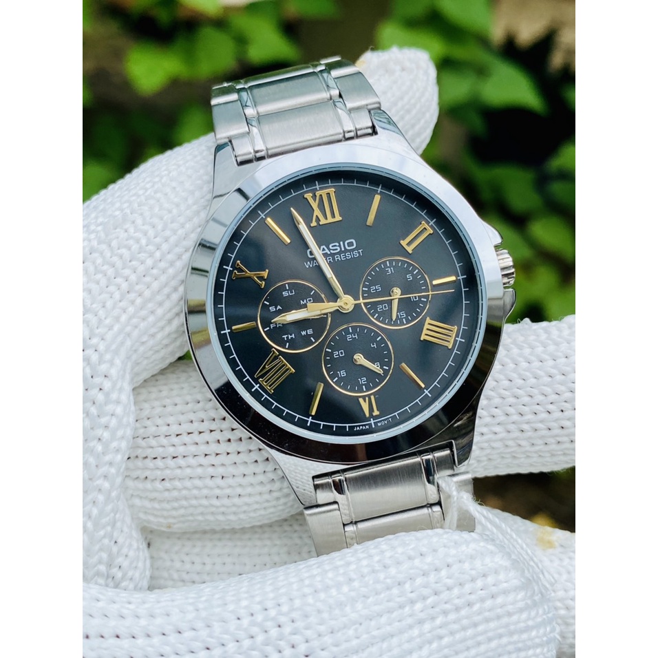 Đồng hồ nam casio 6 kim , chĩnh hãng MTP-V300D-1A2