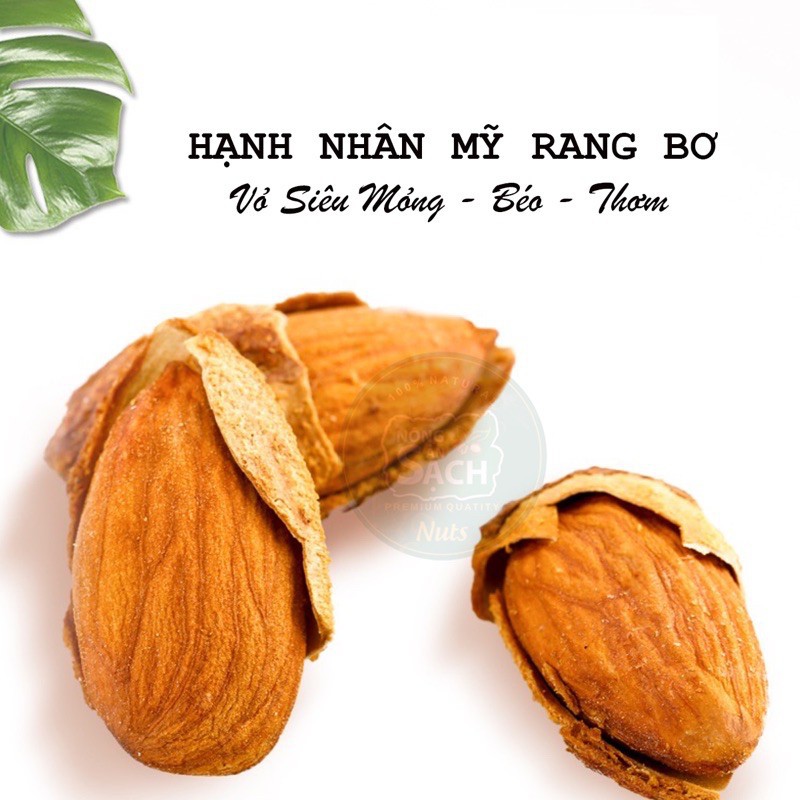 500G Hạt Hạnh Nhân Rang Bơ 100% Nhập Khẩu Mỹ