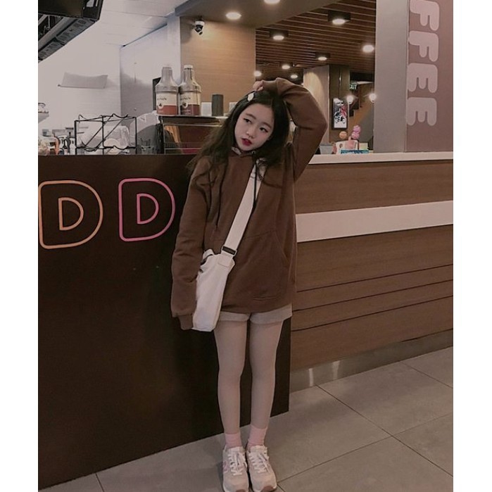 Áo khoác Hoodie Nâu - Hoodie chui đầu màu socola