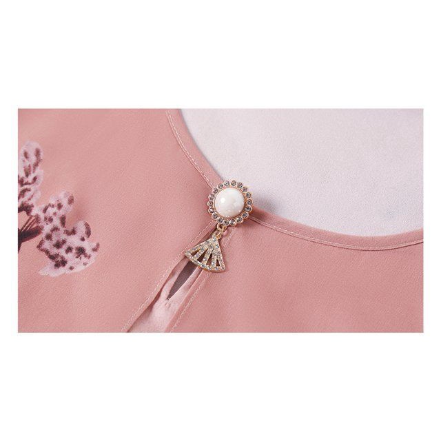 Đầm Sườn Xám Cách Tân Chất Liệu Chiffon Cao Cấp Thời Trang Mùa Hè Cho Nữ Trung Niên