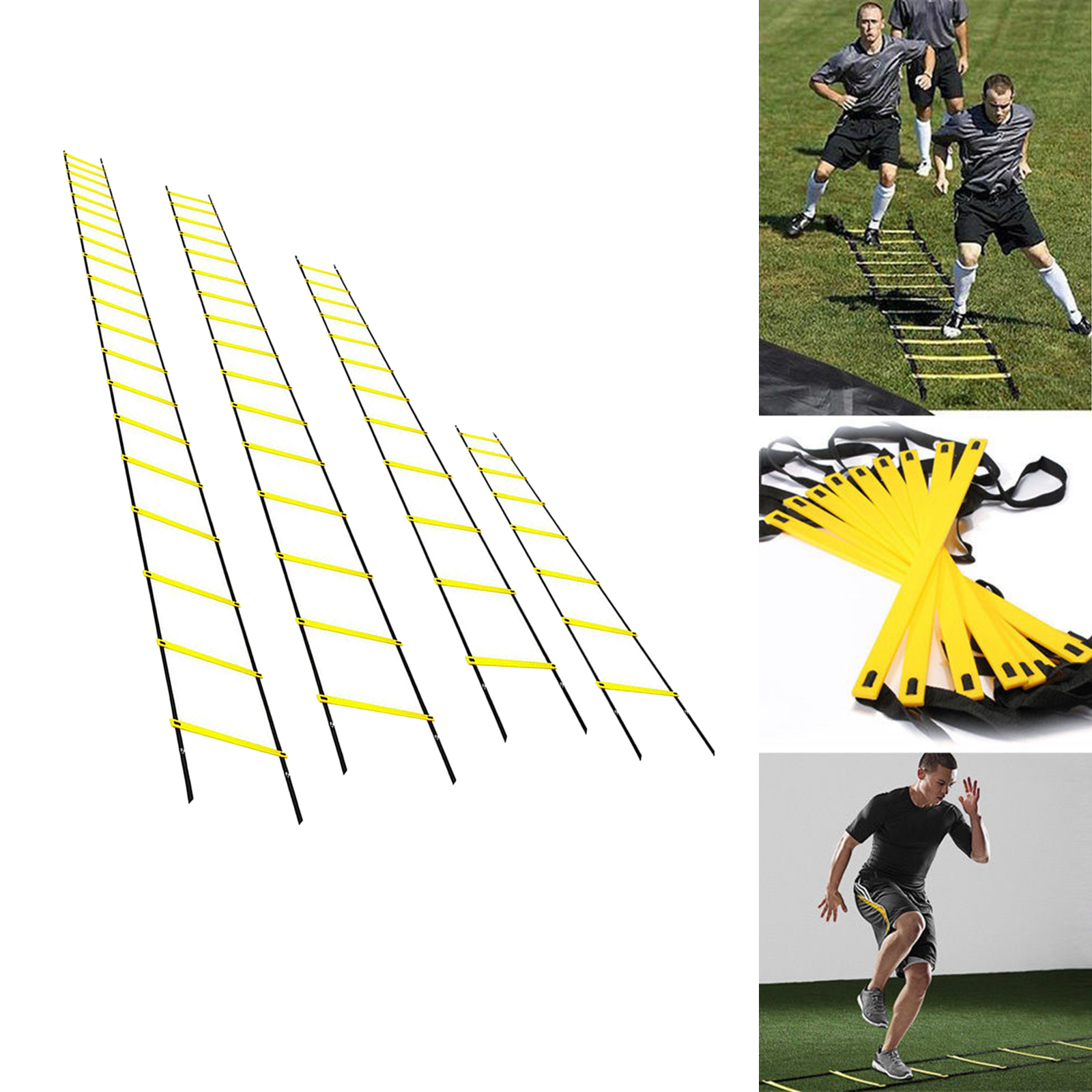 BolehDeals Speed Training Ladder Agility Footwork Football Exercise Workout 4M 8Joint