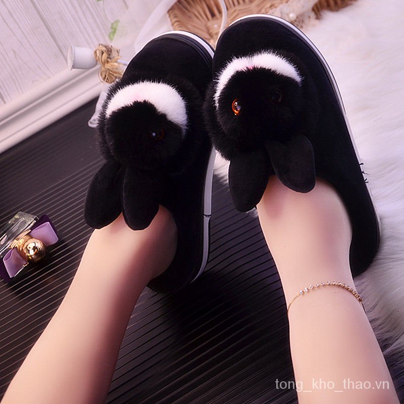Dép bông đi trong nhà đế dày thiết kế mới thời trang mùa đông dành cho nữ 2021
