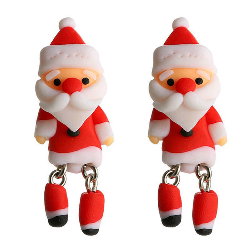 Bông tai hình nhân vật hoạt hình dễ thương bằng gốm mềm mại