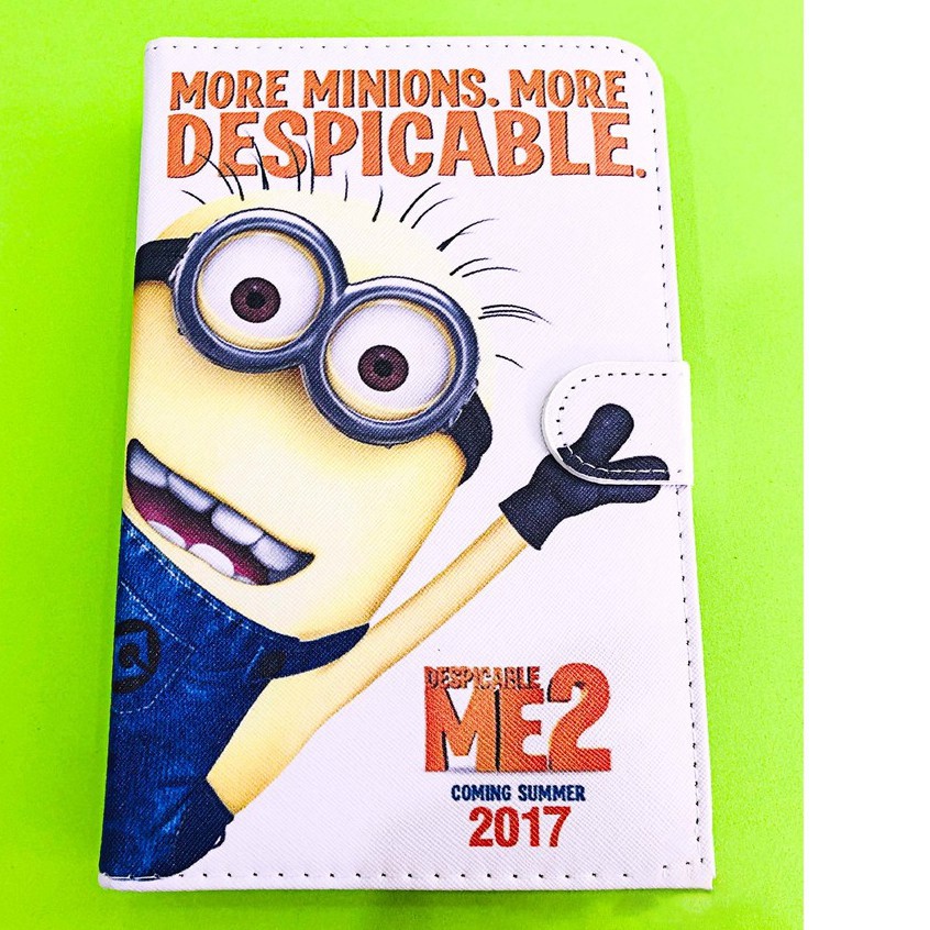 Bao Da Nắp Gập Nam Châm Kiêm Bàn Phím Cho Máy Tính Bảng Android 7 / 8 Inch hinfh Minion giơ tay