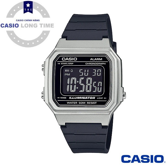 Đồng Hồ Nam Casio Điện Tử W-217HM-7BVDF Dây Nhựa - Chống Nước WR50m - Tuổi Thọ Pin 7