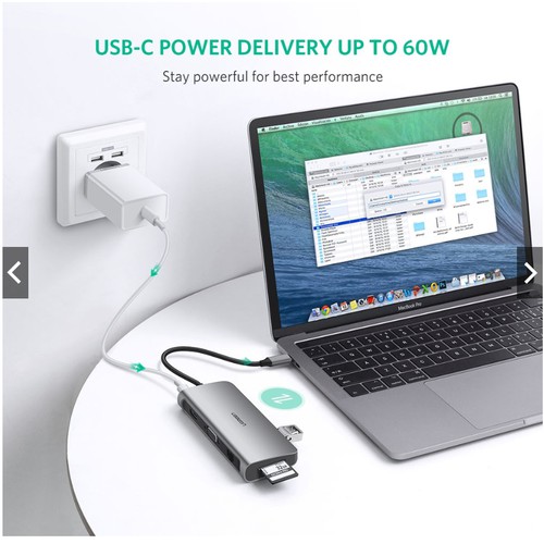 Cáp Chuyển USB Type C Sang 3xUSB 3.0+HDMI+RJ45+SD,TF Ugreen (40873) - Hàng Chính Hãng