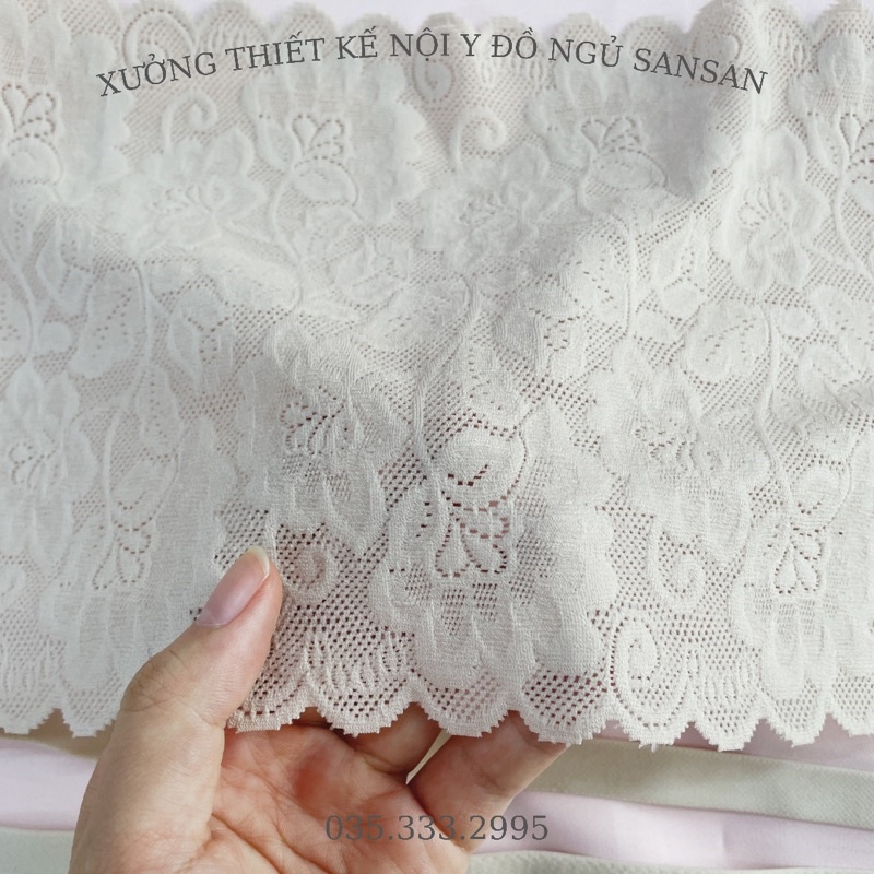 Ren co giãn và chun nguyên phụ liệu may đồ lót  - đồ ngủ - thời trang áo váy - Nude nhạt