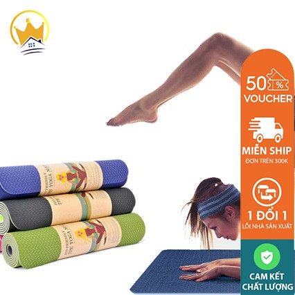 Thảm tập yoga ,thảm tập  2 lớp ,thảm yoga chống trượt thể dục tại nhà