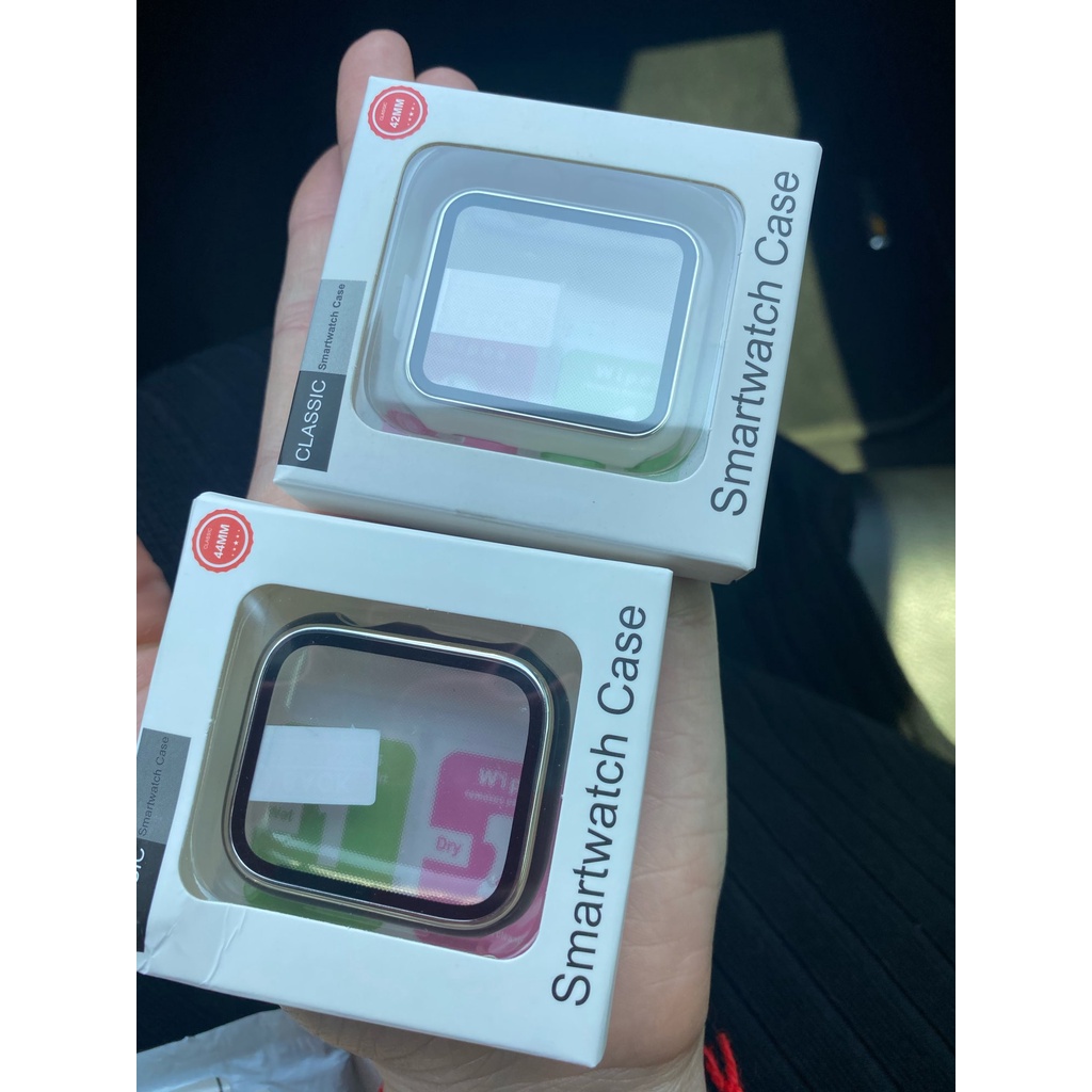Ultra Khung Kính Cường Lực PC Cứng Siêu Mỏng Mạ Điện Chống Trầy Cho Apple Watch Series 7 SE 6 SE 5 4 3 iwatch 38mm 40mm 42mm 44mm
