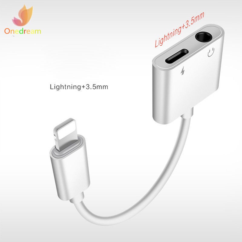 Bộ chuyển đổi Lightning 2 trong 1 jack cắm tai nghe sang audio dành cho iphone 7 8 X