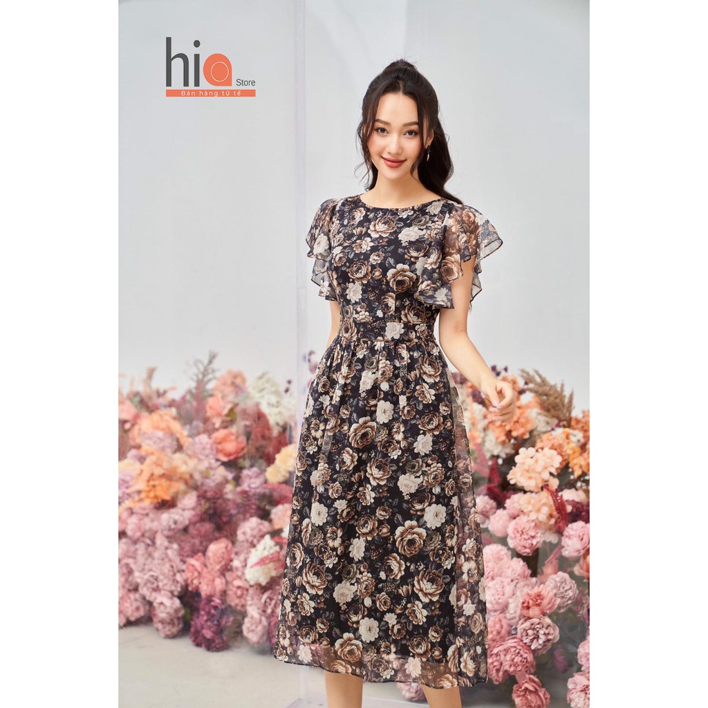 Đầm thiết kế dự tiệc sang trọng - Đầm hoa tiểu thư, đầm voan tơ váy xoè, tay cánh tiên- đầm công sở Hia Clothing | BigBuy360 - bigbuy360.vn