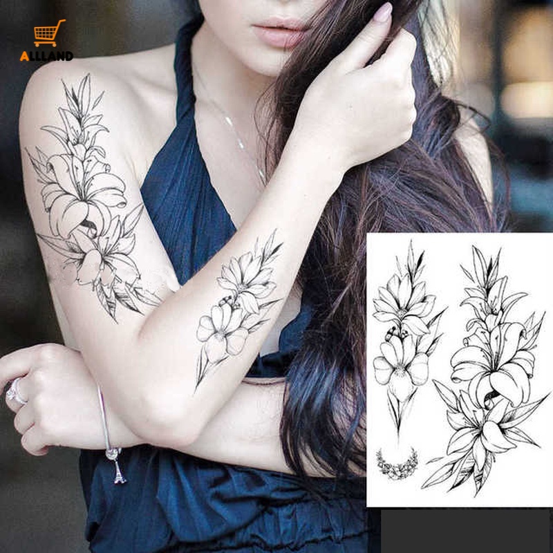 Hình Xăm Dán Tạm Thời Chống Nước Hình Bướm Hoa Bướm Đẹp Mắt