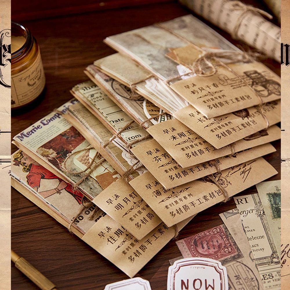 Thẻ Giấy Dán Trang Trí Sổ Tay Thủ Công Kiểu Vintage Sáng Tạo