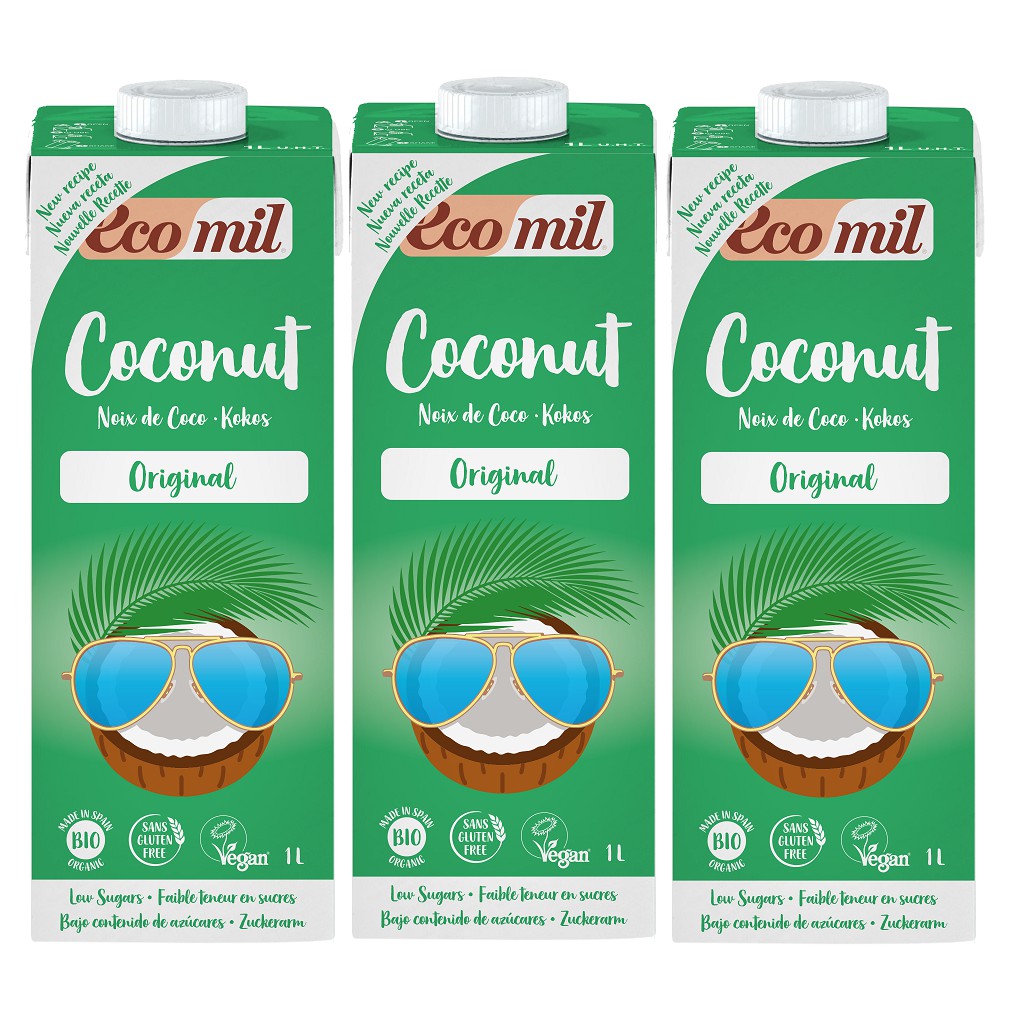 [Lốc 3 Hộp] Sữa Dừa Hữu Cơ Ecomil (1L) - Organic Coconut Milk (1L)