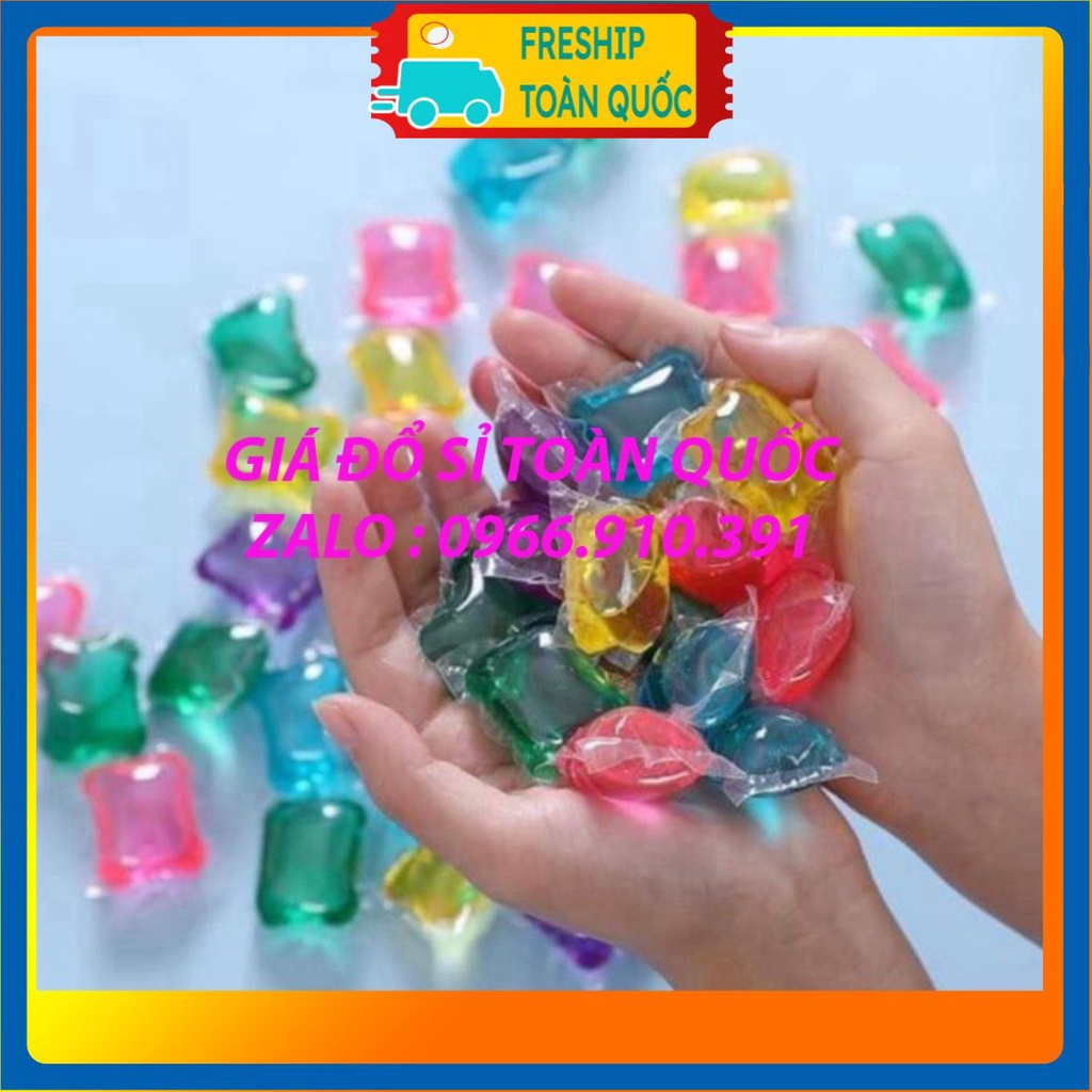 [ HỘP 30 VIÊN ] Viên giặt xả quần áo thơm, viên xả vải nội địa trung 3 trong 1 hàng cao cấp